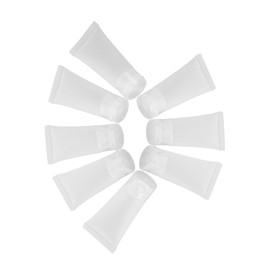 TOVINANNA 8Pcs Refillable Travel Toiletry Containers Empty Cream Tubes with Flip Cap Portable Squeeze Bottles for Shampoo Lotion and Cleanser Lightweight Leakproof Design for Convenient