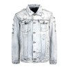 Victorious Men's Casual Distressed Denim Jean Jacket DK100 - Light