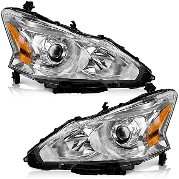 Halogen Headlights for 2013-2015 Altima 4Dr Sedan Headlight Assembly Pair