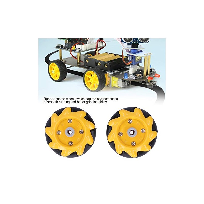 Mecanum Wheels, 1.9 inches (48 mm) Omnidirectional Wheels Smart Robot