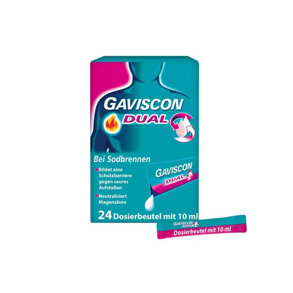 GAVISCON Dual 500mg/213mg/?mg Suspens.im Be 24 x 10 ml