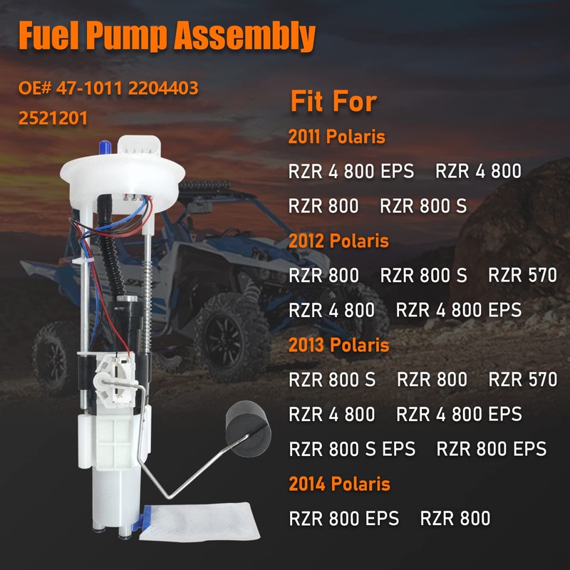 47-1011 2204403 Fuel Pump Polaris Replacement Compatible with Polaris RZR