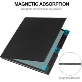 Case for Boox Note Air3 C/Note Air3 B/W Ink Tablet 10.3 Inch 2023, Released-Lightweight Book Folio Back Cover with Auto Sleep/Wake, Built-in Pencil Holder and Hand Strap (Blue)