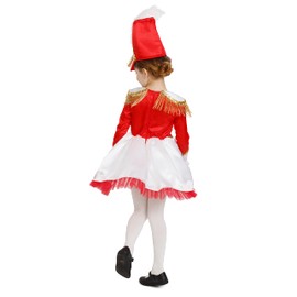 Dress Up America Drum Majorette Costume for Girls - Marching Band Uniform for Kids Red