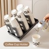 Paper Cup and Lid Holder,Disposable Coffee Cup Holder,6-Slot Foldable Cup