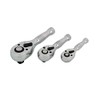 3pc Stubby Ratchet Set 1/4", 3/8" & 1/2"