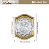 CLCTK 2 Pack Crystal Glass Dummy Door Knobs, Non-Turning Single