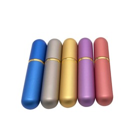 HEALLILY Essential Oil Tubes Aromatherapy Nasal Inhaler Stick Aroma Inhaler Refillable with Wick, 5 Pieces (Random Colour)
