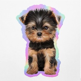Holographic Decal Stickers of Cute Dog Premium Waterproof Vinyl Decal Stickers for Laptop Phone Accessory Helmet Car Window Mug Tuber Cup Door Wall Decoration ANDVER3g9451bHO