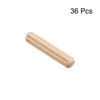 sourcing map Wooden Dowel Pins 36pcs 4x20mm(5/32"x3/4") Fluted Beveled Ends