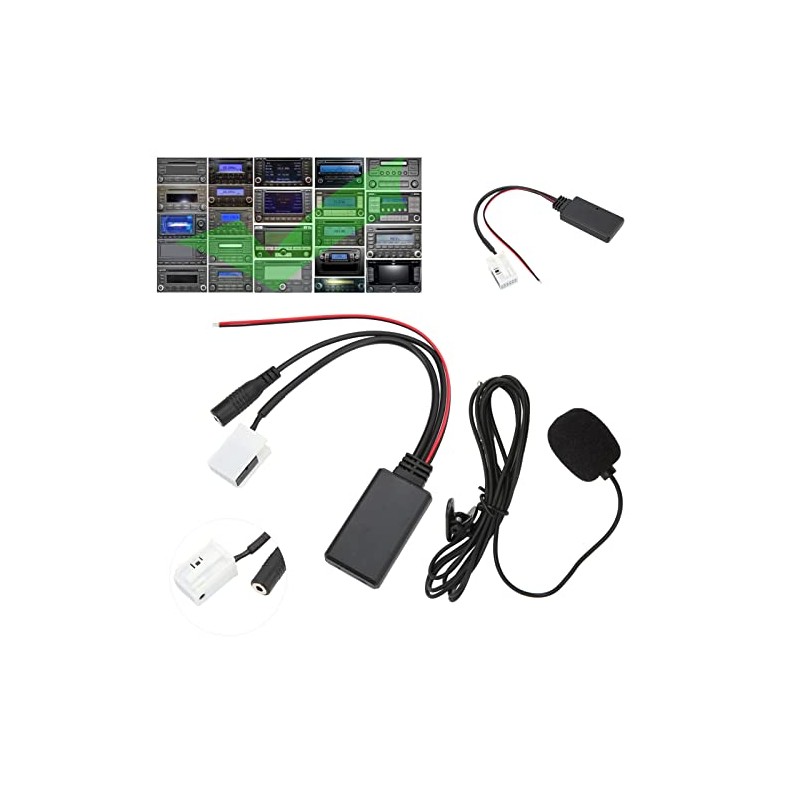 Akozon AUX IN Adapter, Bluetooth 5.0 12-Pin Wireless Audio AUX