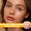 Professional Makeup Powder Blush, 1 Pieces 3 layers Powdery Blusher