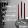 CANDWAX 12 inch Taper Candles Set of 12 - Dripless