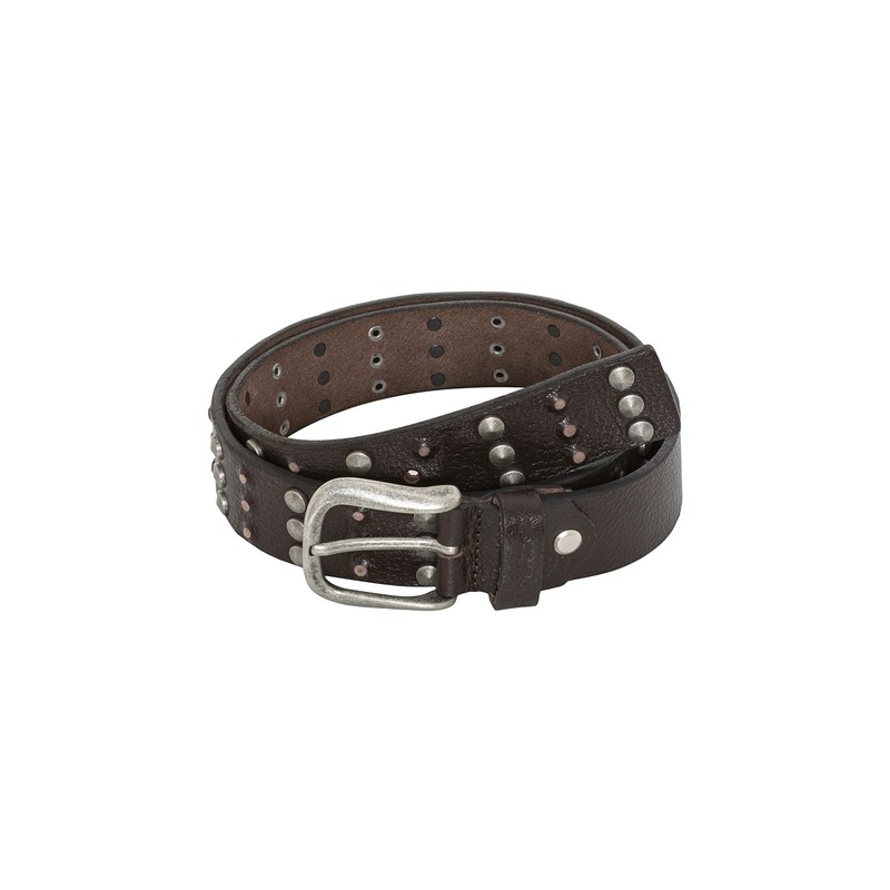 Redbridge Men's Genuine Leather Belt with Rivets, brown