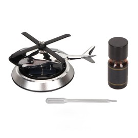 Car Air Fresheners with Solar Rotating Relieve Stress Purifie Odors Helicopter Car Perfume Decoration for Office Bar Silver