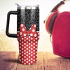 Sunmdecor 40 Oz Tumbler with Handle and Silicone Straws, Coffee