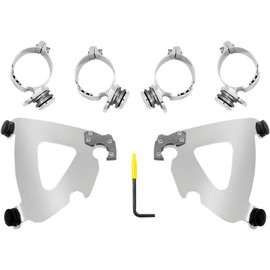 Memphis Shades Road Warrior Fairings Trigger-Lock Mounting Kits Compatible for Harley Davidson Softail Low Rider FXLR 2018–2020 - Polished