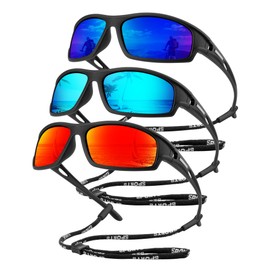 OUKEMAX Polarized Sunglasses Men, Sports Sun Glasses Womens UV400 Protection for Fishing Runnling Driving 3 Packs