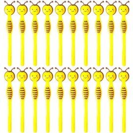 MIAO YUAN 20PCS Cute Bees Gel Pens Gift for Child, Women, Coworkers, Hostess and Girlfriend, Great Party Supplies and School Supplies, Black Ink(0.5mm)