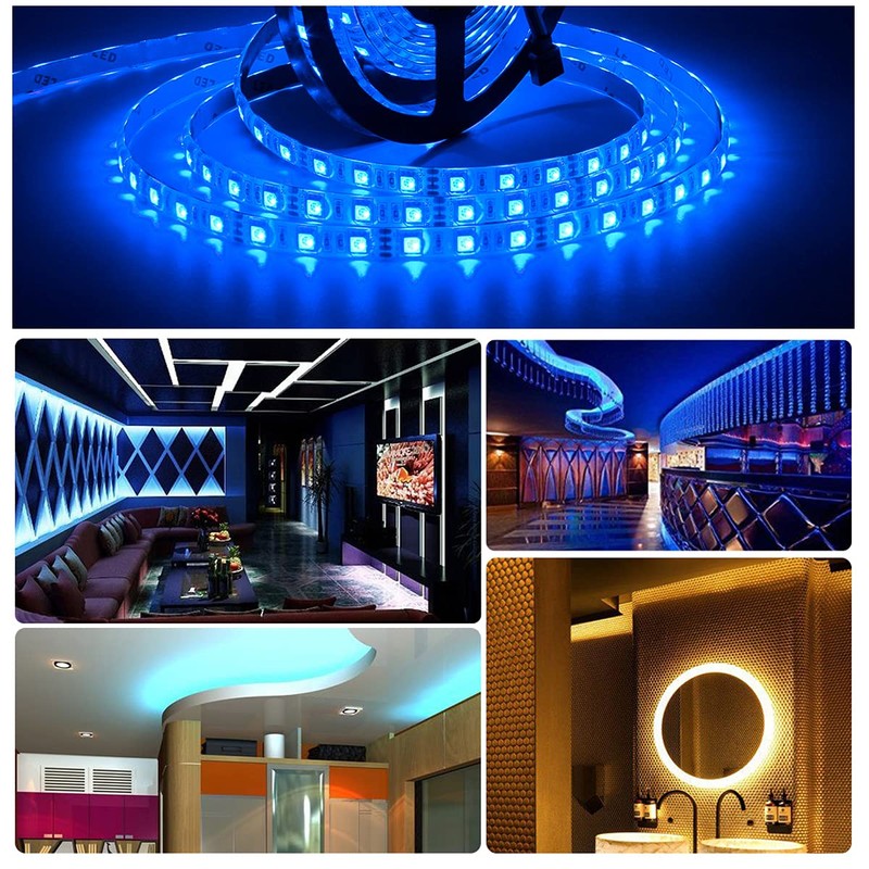 SUPERNIGHT (TM) 16.4ft(5M) 5050 300LEDs/pc RGB multi-color Waterproof(IP-65) SMD Flexible