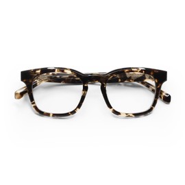 eyebobs Humble Narrator Premium Readers for Women and Men | Square Eye Glasses | Crystal Chop Front and Temples | 3.50