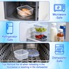 Kssvzz 6 Pack 400ml Square Food Containers with Lids Airtihgt,