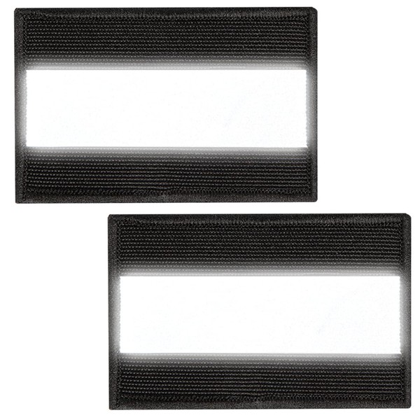 ZESION 2pcs Reflective Safety Patches， Hook and Loop Reflective Patches
