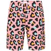 Spanoous Men's 2 Piece Tracksuits Rave Outfit Pink Leopard Print