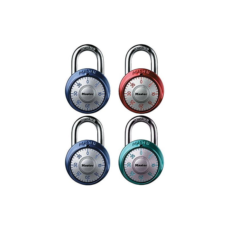 Master Lock 1561DAST Combination Dial Padlock, with Aluminum Cover, 1-7/8-inch