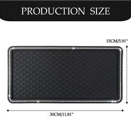 Car Anti-Slip Sticky Gel Pad, Bling Crystal Anti-Slip Phone Holder Dashboard Sticky Pad Non-Slip Mat, Multifunctional Fixate Gel Pads Non-Slip Pad for Cell Phone, Keychains, Sun Glasses, Stand