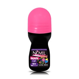 Nuvel Desodorante para Niñas en Roll On Teens Beauty Girl 65 ml, Protección suave de 48 hrs. con Aroma Fresco y delicado. Anti sudor, Anti mal olor.