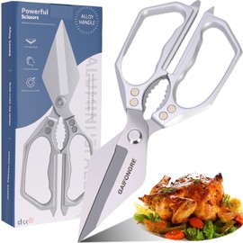 GAIFONGRE Heavy Duty Kitchen Scissors, Sharp Multifunctional Shears for Food with Full Metal Construction, Dishwasher Safe, Ergonomic Handle for Cutting Poultry, Meat, Fish, Herbs