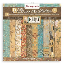 Stamperia International Scrapbooking Pad-Maxi Background Selection-Klimt, Various, 30.5x30.5 cm