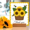 GLOBLELAND Sunflower Cutting Dies for Card Making Flower Basket Cut