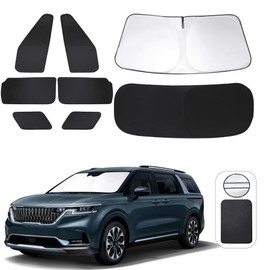 TINGLU Window Shades for Kia Carnival 2022 2023 2024 2025 Accessories Car Side Full Windows Rear Triangular Windshield Sun Shade Sun UV Rays & Privacy Protection for Camping,Napping,and Relaxing 8PCS