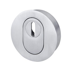 GedoTec® Safety rosette Protective rosette with Cylinder protection Protective rosette couple Flat 1 mm high V2A Stainless mat PZ - Profile cylinder Made in Germany