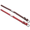 2pcs Pet Collar with Engraved Nameplate ID Tag Cowhide Padded