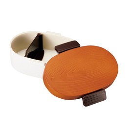 HAKOYA Tight Operated Wood Grain 小判 Bento Small urumi 52902