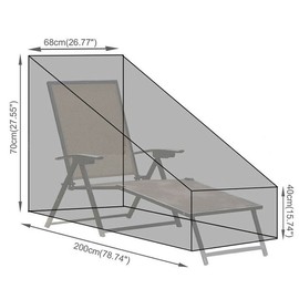 2X Outdoor Furniture Cover Heavy Duty Sun Lounge Covers Waterproof Bed Chair Cover