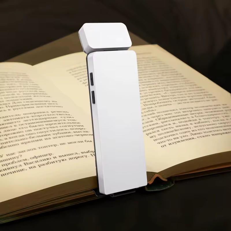 USB-C Rechargeable Clip-On Book Light, 3 Color Temperatures & 5