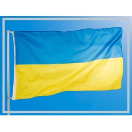 Aricona Ukraine Flag 90 x 150 cm, Ukrainian National Flag with Brass Eyelets, Weatherproof Flag for Flagpole, 100% Polyester