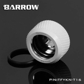 Barrow G1/4-16mm OD Twin Seal Hard Tube Compression Fitting - White (6 Pack)