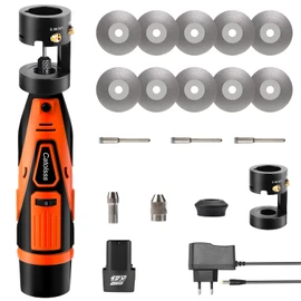 12V Tungsten Electrode Sharpener Kit for TIG Welding, 4 Sizes, 4 Angles, Wireless Tungsten Grinder for TIG Welding with Flat Grinding Block, Separating Slot, Multiple Angles and Offsets