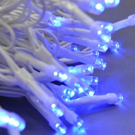 LightsGo Waterproof BLUE Icicle Christmas Fairy Lights 120 Lights 4 Metres Wide plus Long Lead Cable - Safe Voltage (120 Lights 4M)