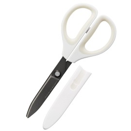 Kokuyo Scissors Saxa Fluorine & Glueless Blade, White HASA-PF280W
