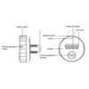 Digital Zinc Alloy Cam Cabinet Lock with Key Override 100