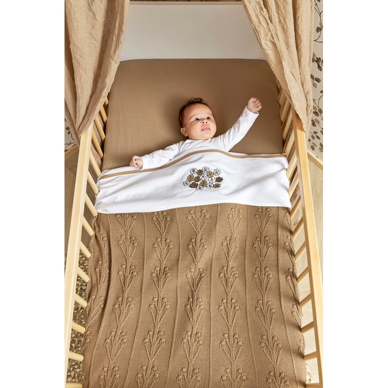 Meyco Baby Plain Fitted Sheets for Cot Bed (Flat Sheet