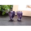 CrystalTears Natural Amethyst Crystal Pocket Guardian Angel, 1.5" Reiki Healing