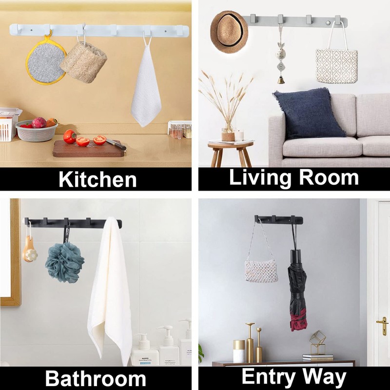 Vanloory Coat Rack, Heavy Duty Stainless Steel 6 Tri Coat