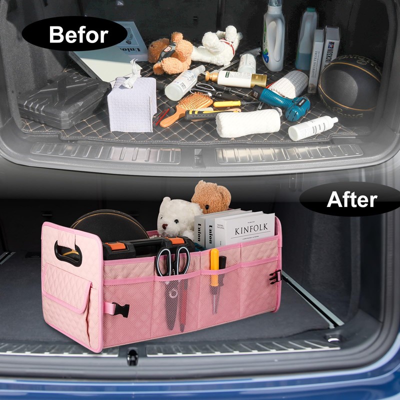 JiatuA Car Trunk Organizer for SUV, Car Storage Organizer Collapsible